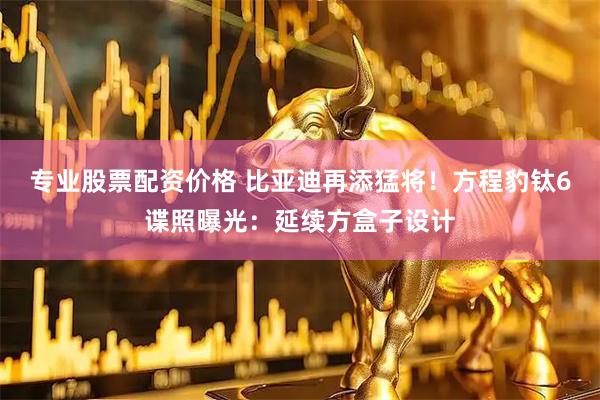 专业股票配资价格 比亚迪再添猛将！方程豹钛6谍照曝光：延续方盒子设计